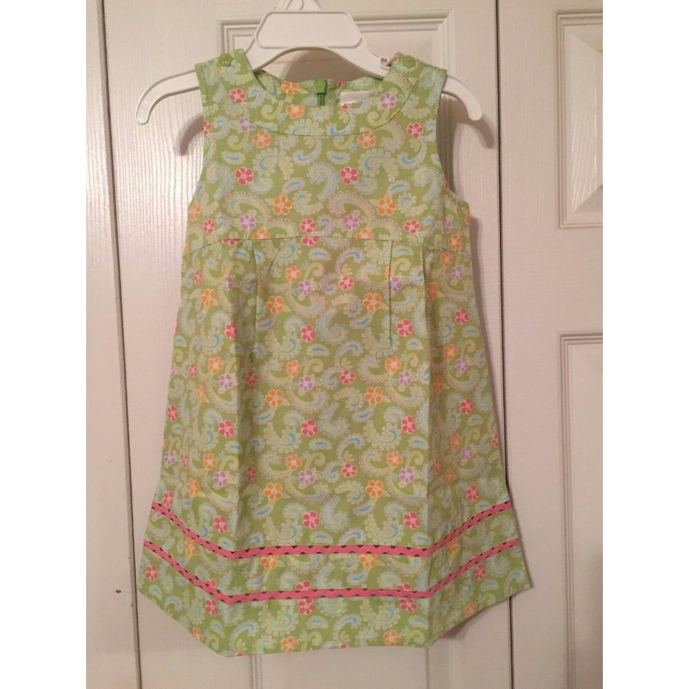 GYMBOREE PALM SPRINGS GREEN PAISLEY FLORAL DRESS - SIZE 3 - NEW WITH TAGS!